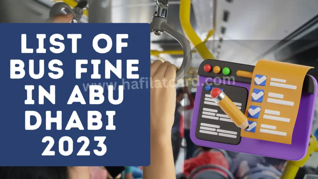 abu dhabi bus fine list