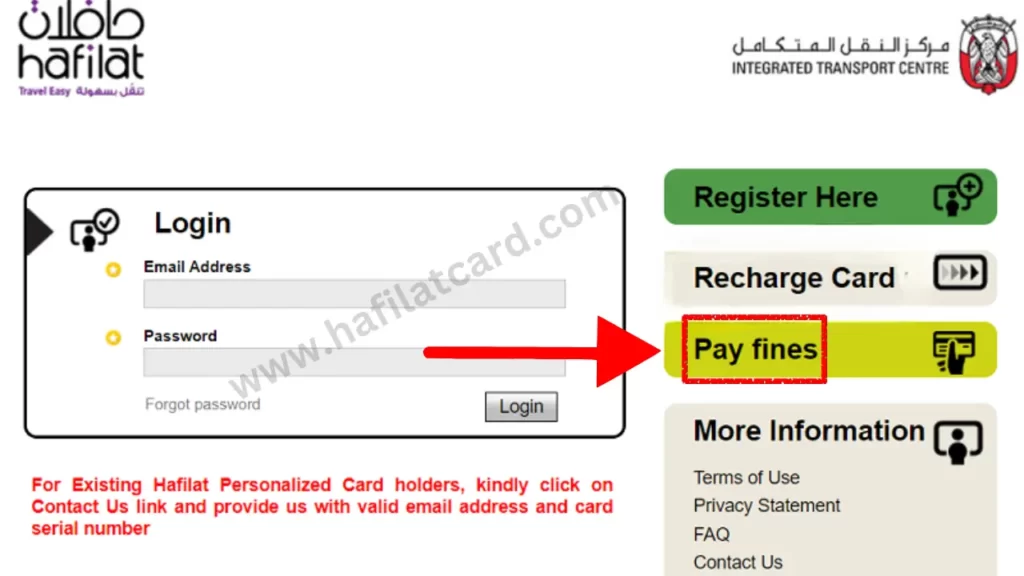 how to check and pay hafilat bus fine online